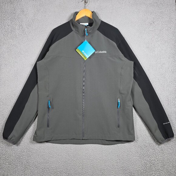 Columbia Jacket Mens Size Large Gray Full Zip Omni Shield Shadow Heights Shell - Picture 1 of 10